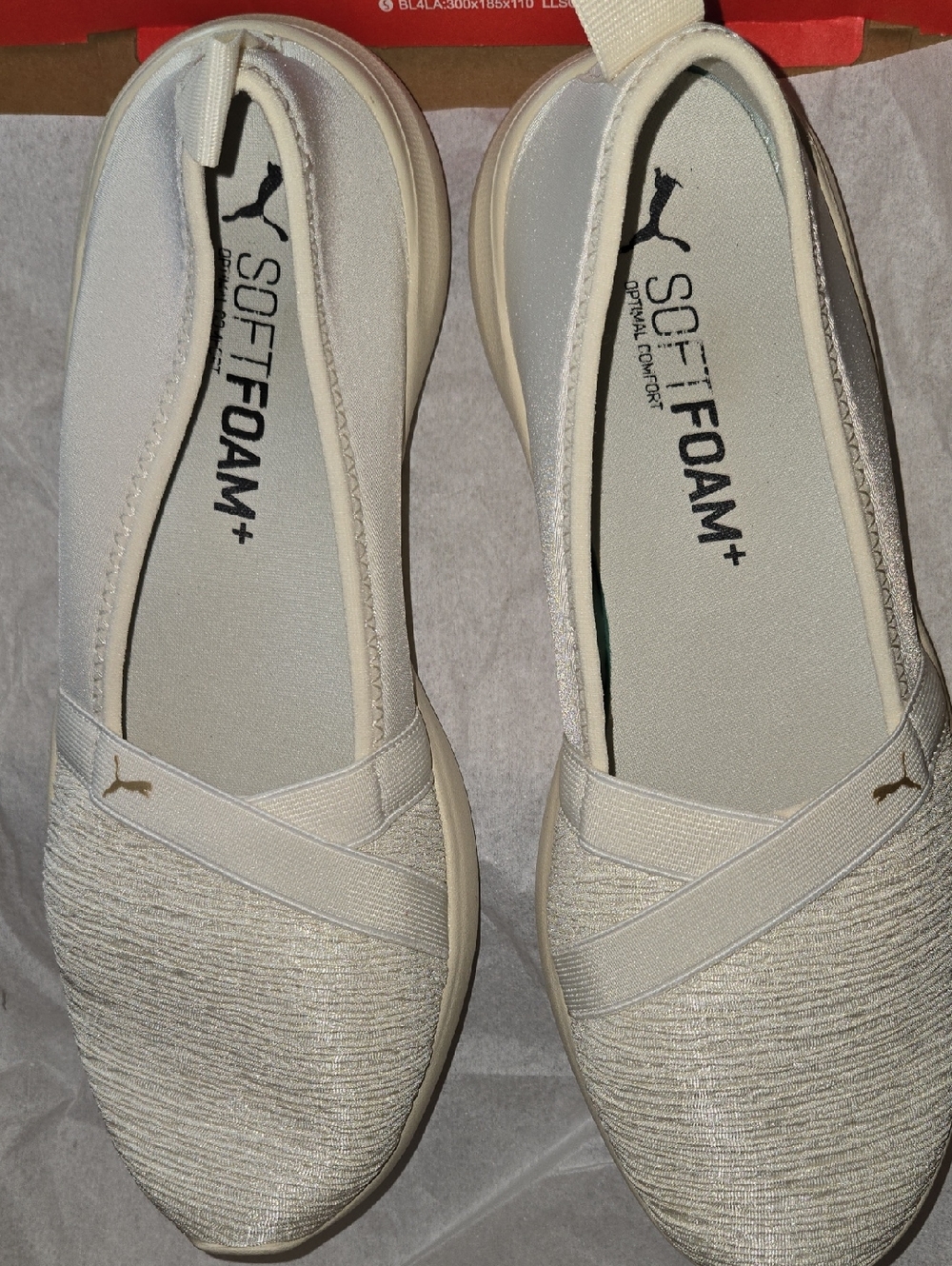 Puma Women's SoftFoam+ Slip-On Flats in Ivory